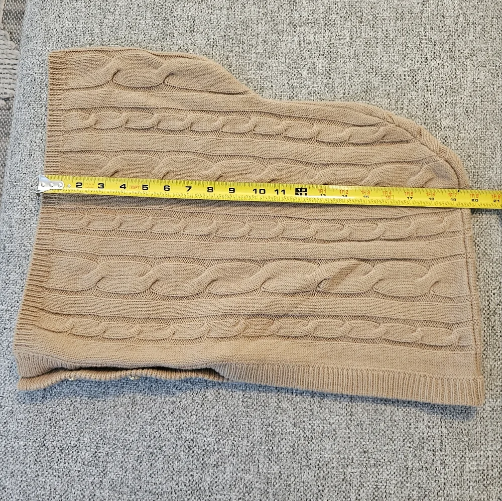 Micheal kors Dog Wrap Sweater Large Pets Tan/Gold Buttons